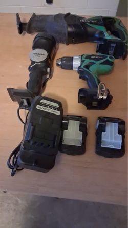 Hitachi Cordless Tool Set with Charger and Batteries