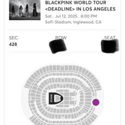 Two BlackPink Tickets SoFi stadium 7/12