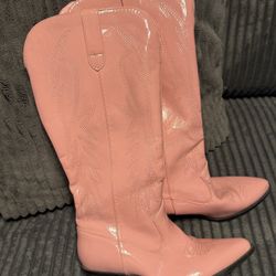Pink Boots Size 8