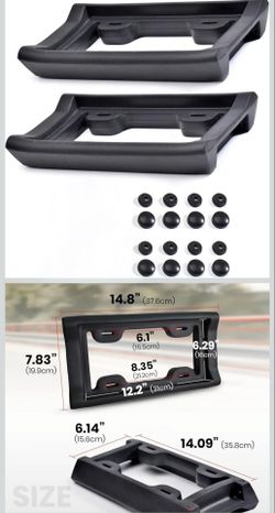 Thick Rubber License Plate Mounts Set of 2
