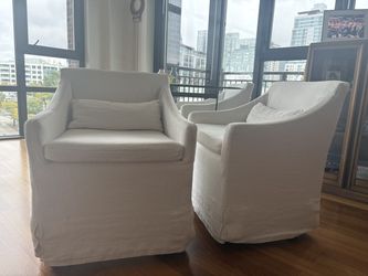 4 Restoration Hardware Dining Chairs -Low Belgian Slope Chair