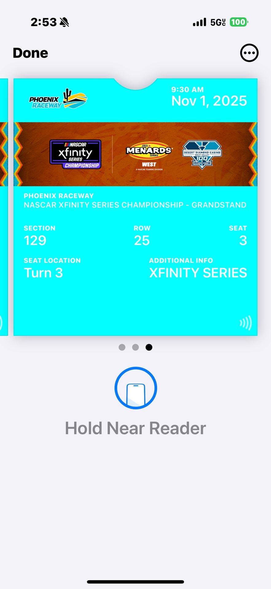 3 Xfinity Series Championship Race Tickets 