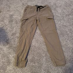 Khaki RSQ Cuffed Joggers (size small)