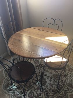 Ice Cream Parlor Table & 6 Chairs