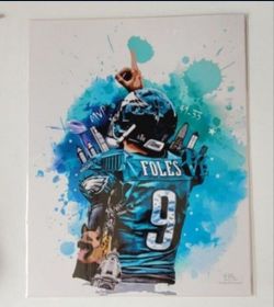 🏈 Nick Foles 11 X 14 FosterPhillyArt