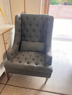 Arhaus tufted living room chair