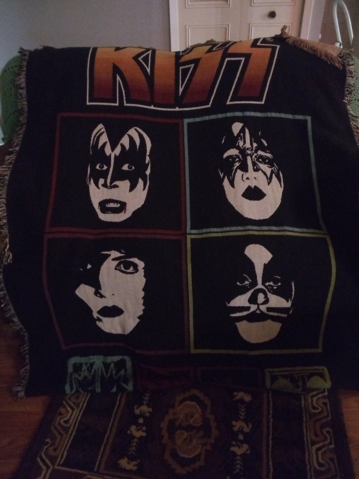 KISS Solos picture Throw Blanket