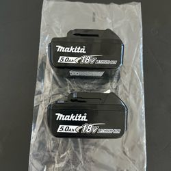 NEW Makita 5.0ah Battery Set ($140 for BOTH batteries) 18-Volt