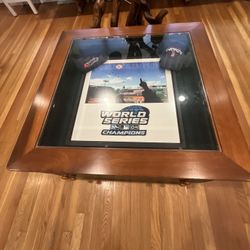 Used Ex Cond Display Case Coffee Table With 2 Drawers Top One For Displaying 