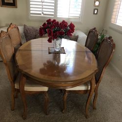 Dining Room Table, Chairs And China Cabinet