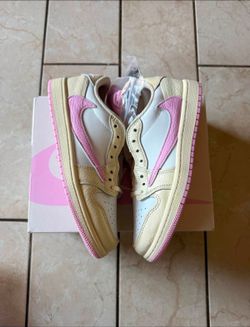 Travis Scott x Air Jordan 1 Retro Low OG SP "Soft Pink" (PS)