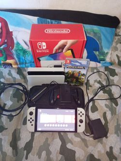 Nintendo Switch OLED + Case & Minecraft Game Bundle