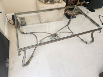 Glass coffee table
