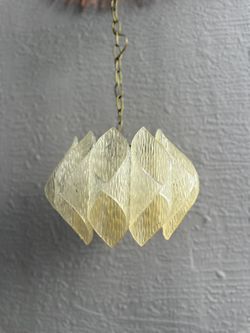 Vintage Mcm Sculpture Lucite Acrylic Hanging Swag Pendant Lamp Light 