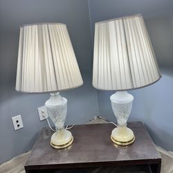 Traditional Table Lamp, crystal/glass and gold