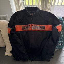 3XL Lightweight Harley Davidson Riding Jacket (Reflective)