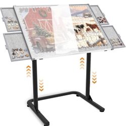New Jigsaw Puzzle Table with 4 Drawers, Tilts Adjustable Height 