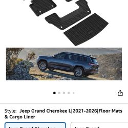 NEW / NUEVO ! Jeep Grand Cherokee L . Car Floor Mats & Cargo Liner for 2021-2026