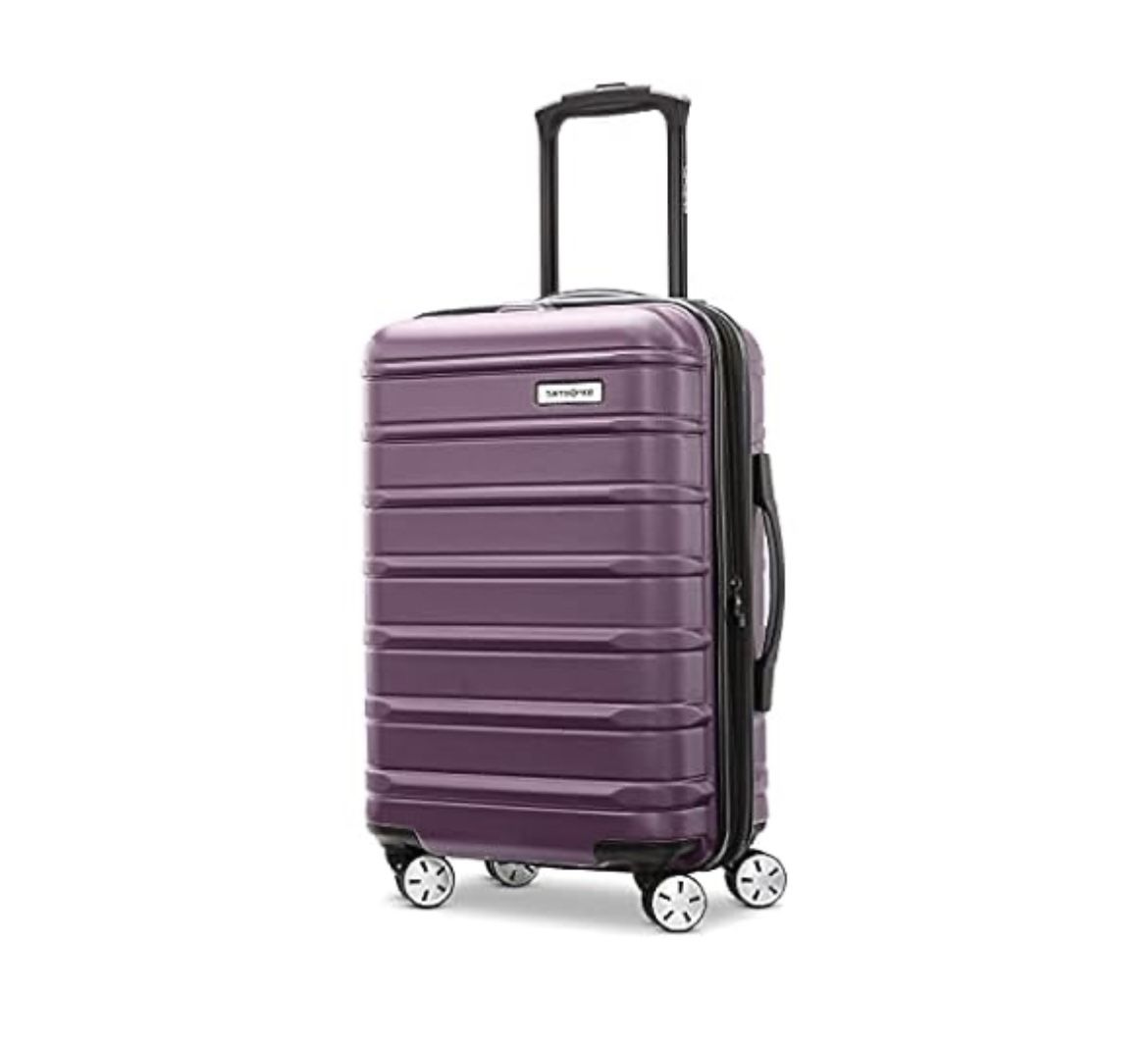 NEW in Box Samsonite Omni 2 Hardside 20" Luggage w/Built In Charging station & TSA lock- Purple