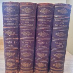 Universal Dictionary of the English Language (1898) 4-Vol SET, Hunter & Morris G