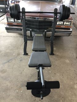  Bench With Leg Extension Attached With Weights 