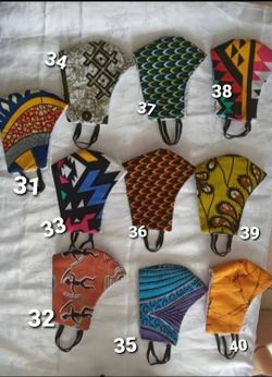 Unisex African print face masks restocked