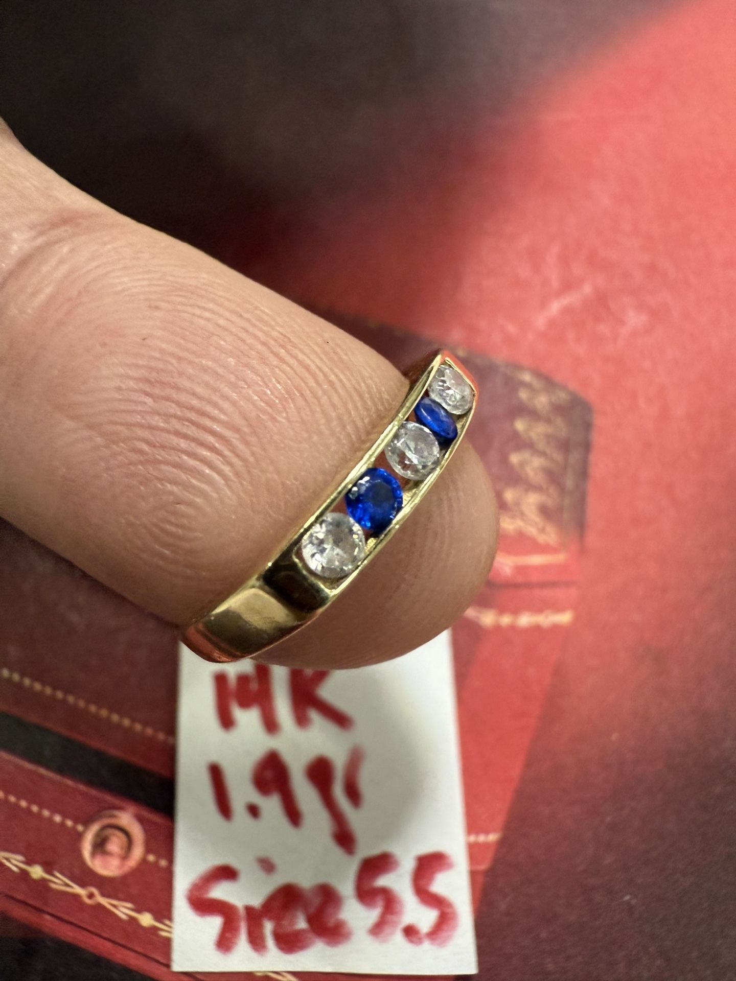 14K Solid Gold Wedding Ring 1.9Gr Size 5.5