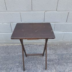 Brown Folding Tray Table 