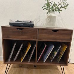 Record Player Stand With Storage
