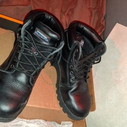 Steel Toe Work Boots (Black) - 7.5 Women's