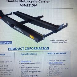 Versahaul  Double Motorcycle Hitch Mount Carrier   Vh -55