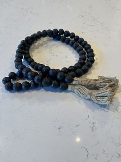 Decorative Wood Beads with Tassel - New!
