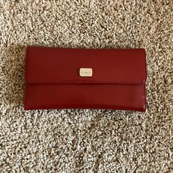 Liz Claiborne Red Leather Wallet