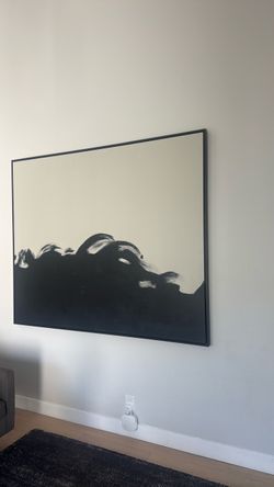 Large Abstract Black and White Canvas Art