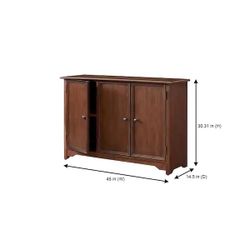 Bradstone 3 Door Walnut Storage Console