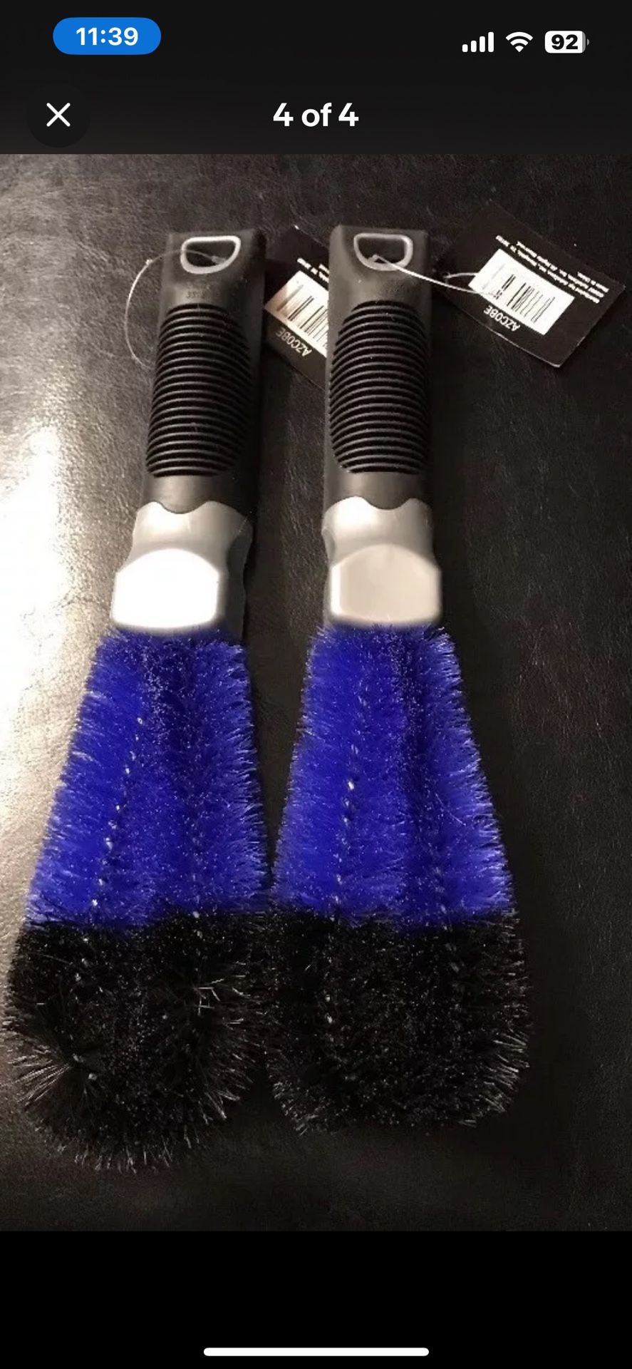 (2) AutoZone Wheel Detail Brush TWO BRUSHES INCLUDED!