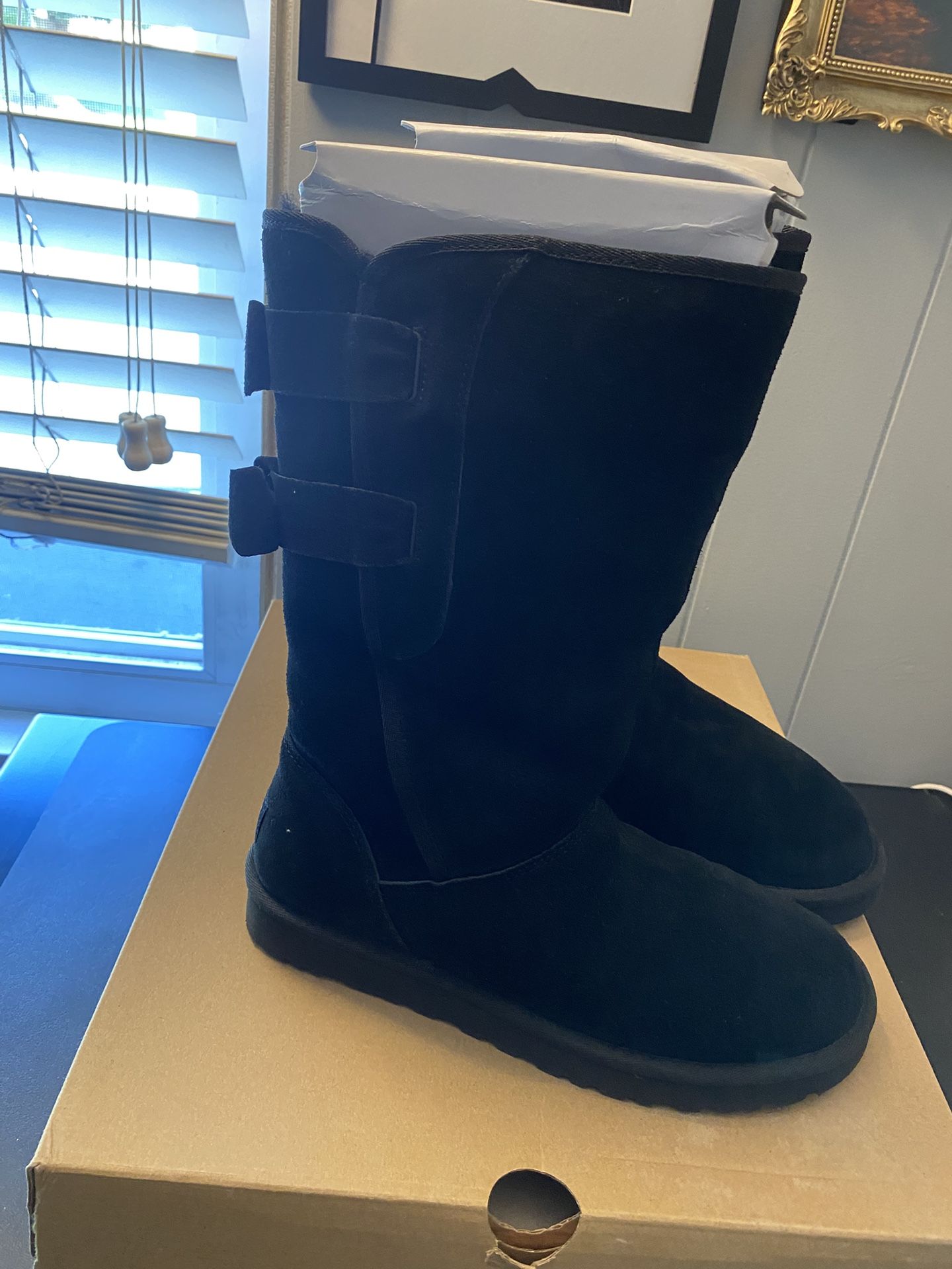UGG Allegra Bow Black Boots Women