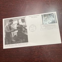 First Day Cover Envelope. Commemorating American Filmmaking 