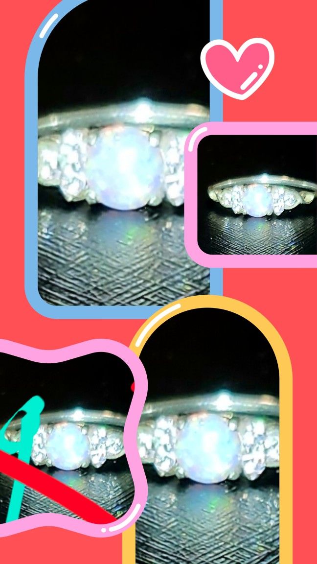 Stainless Steel, Cubic Zirconia, Lab Created Opel