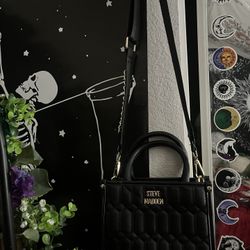 Black Leather Steve Madden Purse
