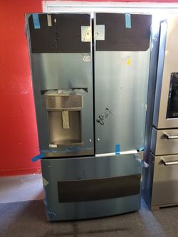 New scratch and dent GE counter dept french door fridge stainless steel 1 year warranty
