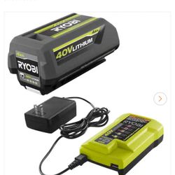 Ryobi 40v 4ah Brand New Battery And Charger