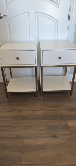 Pottery Barn nightstands - white