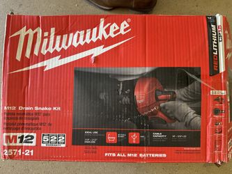 Milwaukee M12 Drain Snake Auger W/ 1.5ah Battery