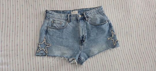 Pacsun Star Rhinestone Denim Shorts