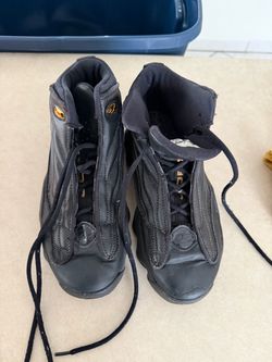 Black & Gold Jordan Shoes – Youth Size 5Y