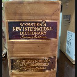 Antique Large 1943 Webster new international dictionary second edition