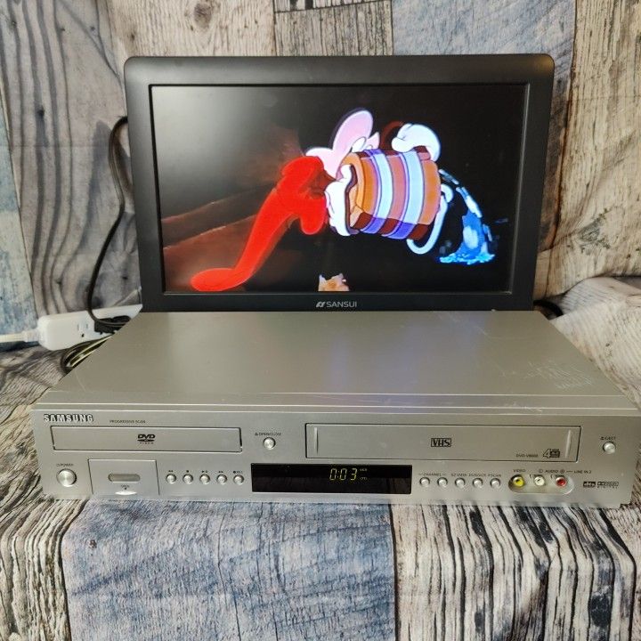 Samsung DVD-V8600 DVD VCR Combo Player Recorder Working With Remote Control
