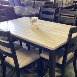 Get Ready For Brand New Dining Table 6 Chairs 60 InchesX 36 Inches Free Deliver