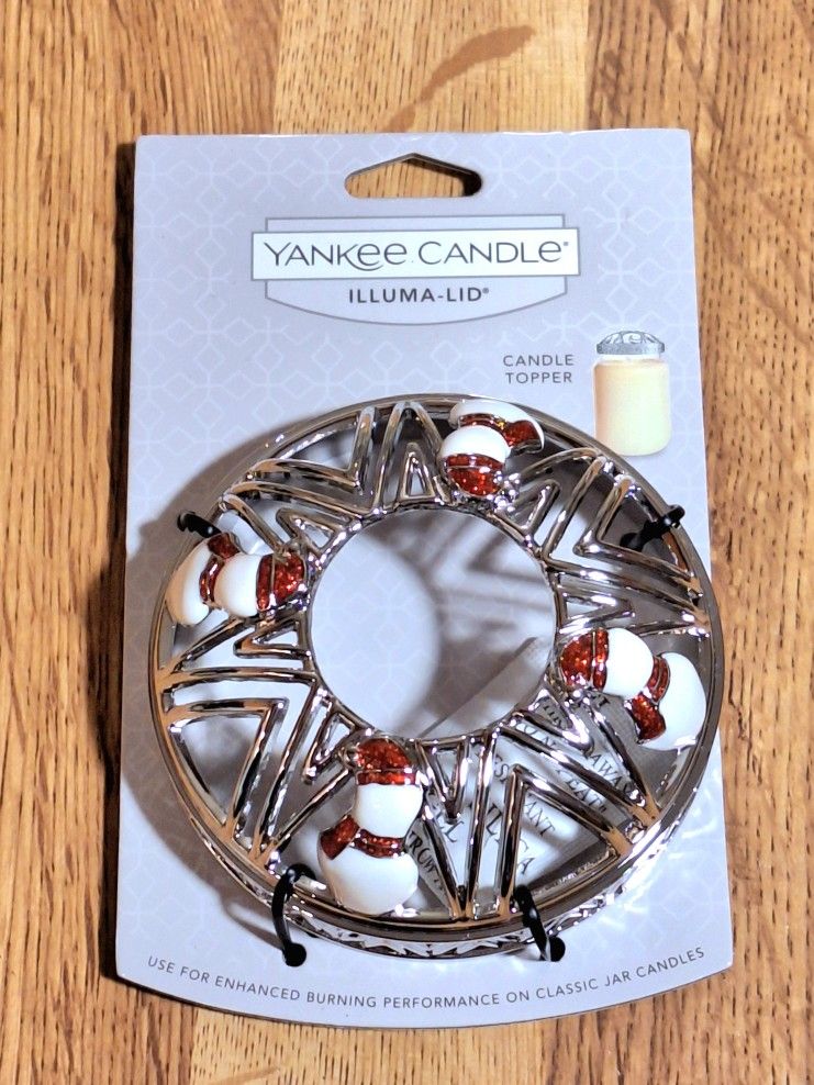 Yankee Candle snowman jar topper, lluma-lid for Lg./Med. candles